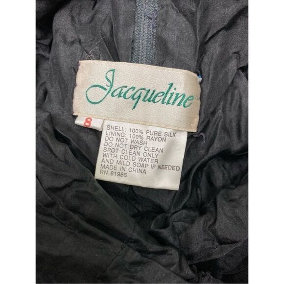 Vintage jacqueline silk fully beaded sequin gown - Picture 10 of 10